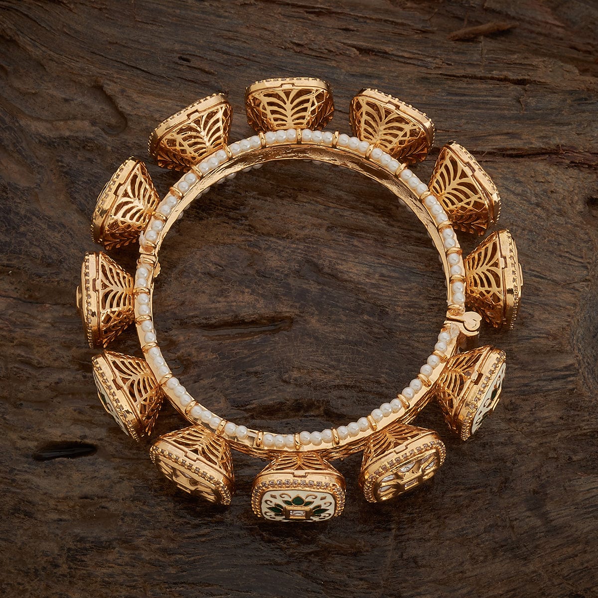 Kundan Bangle Copper Alloy