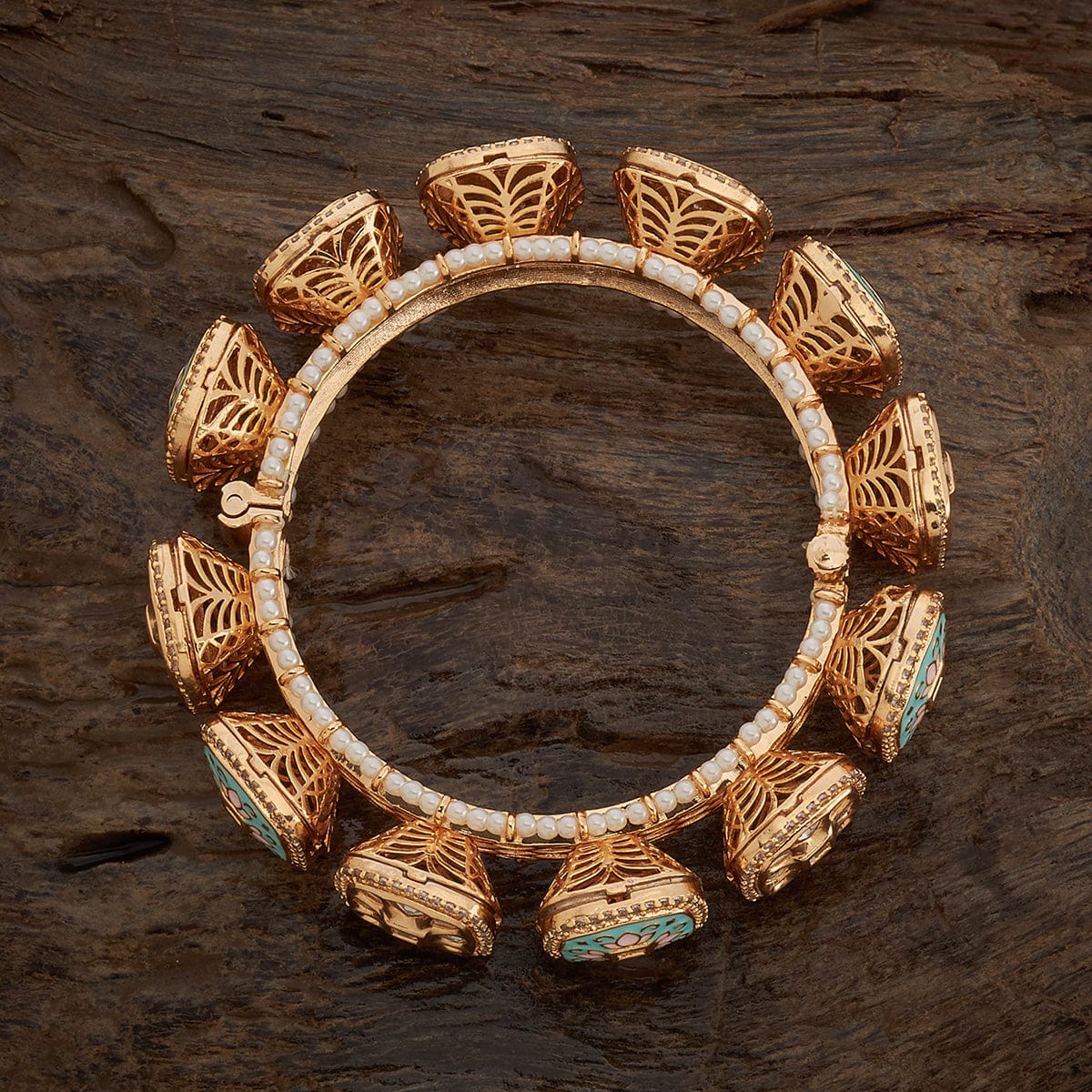 Kundan Bangle Copper Alloy