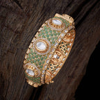 Kundan paired with other bangles