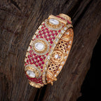 Kundan paired with other bangles