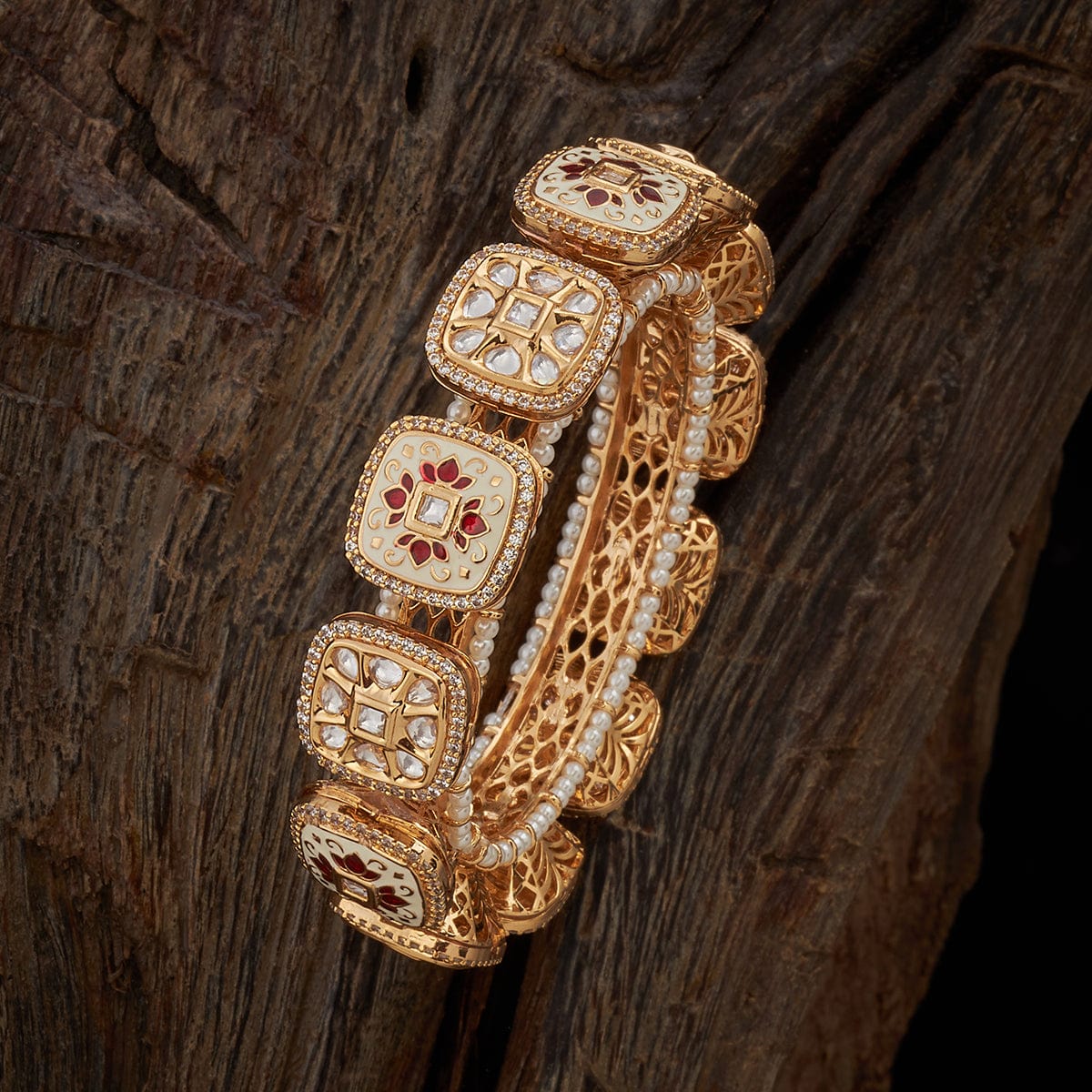 Kundan Bangle Copper Alloy