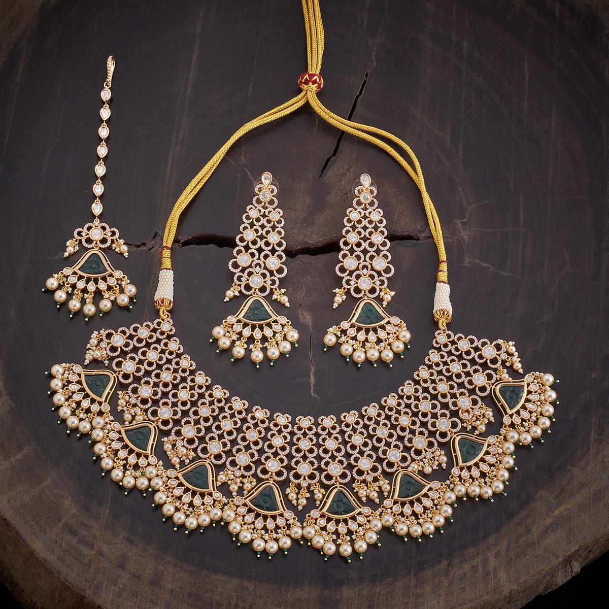 Kundan Necklace Adjustable Thread