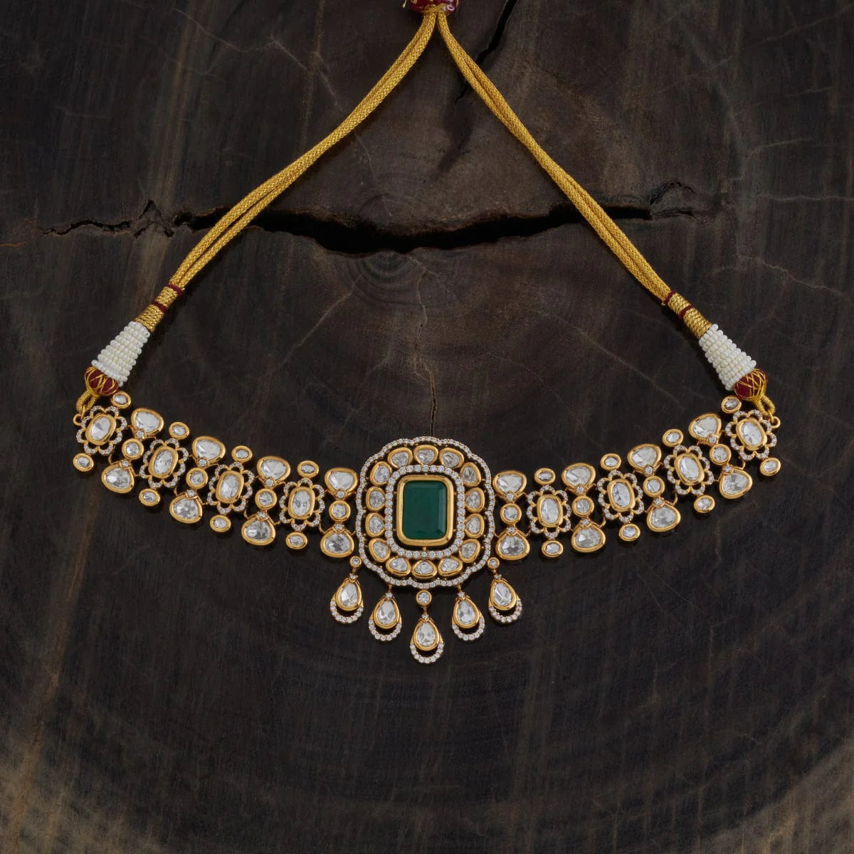 Kundan Necklace ruby and green colours