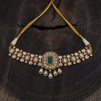 Kundan Necklace Chokers Kundan Stones Copper Alloy