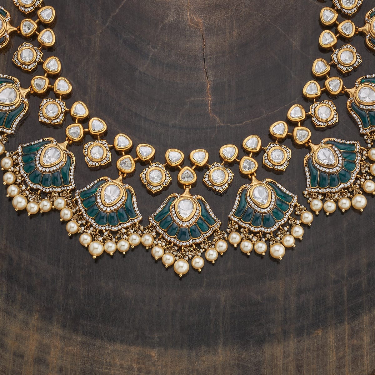 Kundan Necklace Zircon Stones