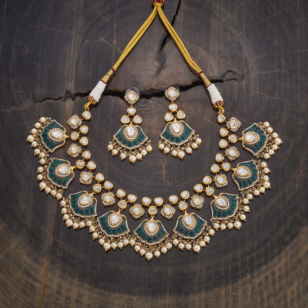 Kundan Necklace Zircon Stones