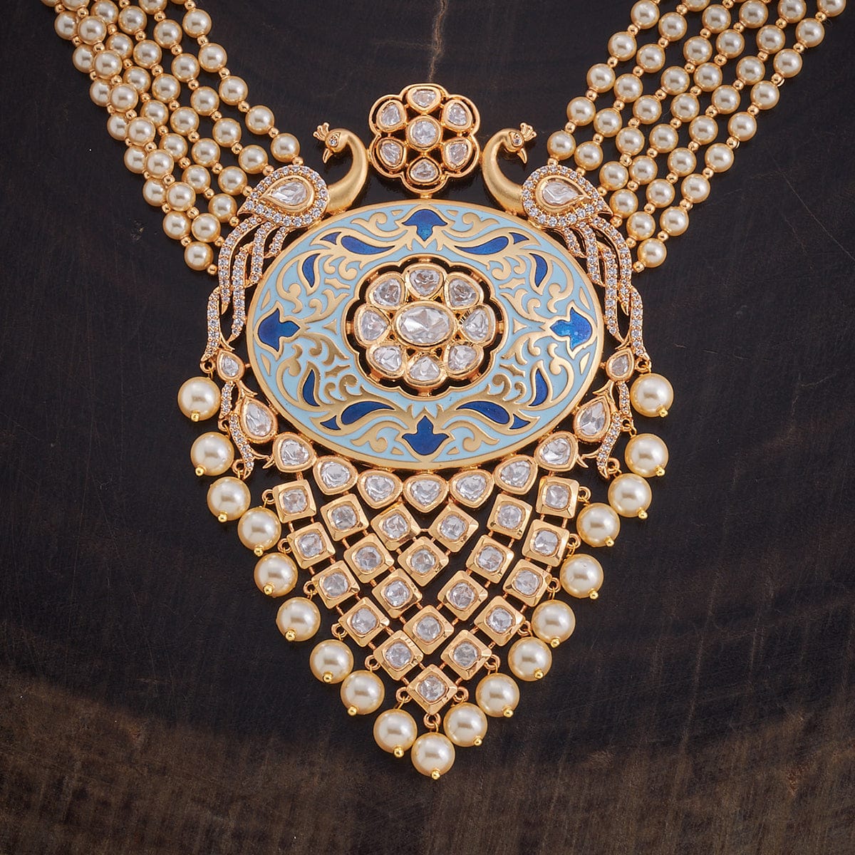 Kundan Necklace gold and silver