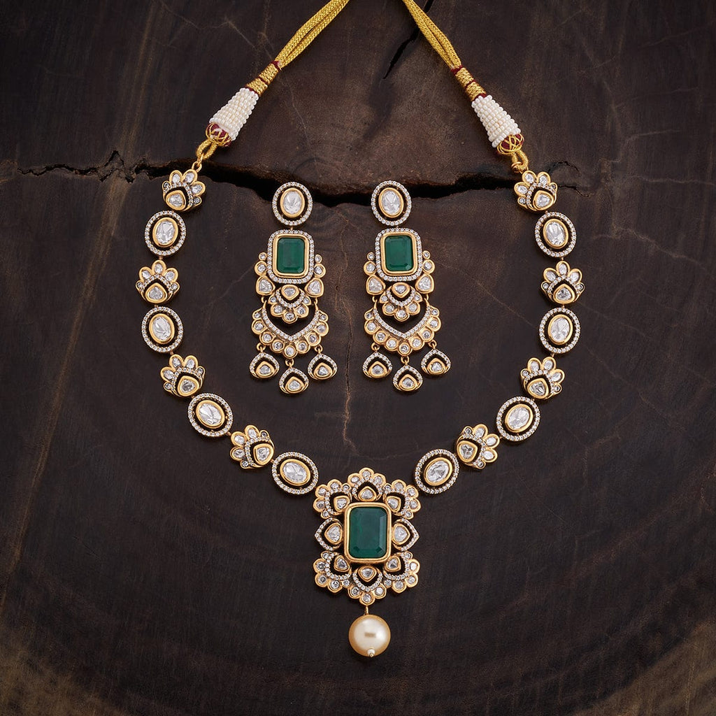 Kundan Necklace  green and ruby stones