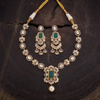 Kundan Necklace  green and ruby stones