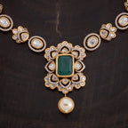 Kundan Necklace  green and ruby stones