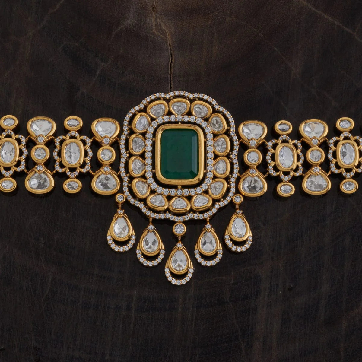 Kundan Necklace ruby and green colours