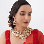 Kundan necklace crafted