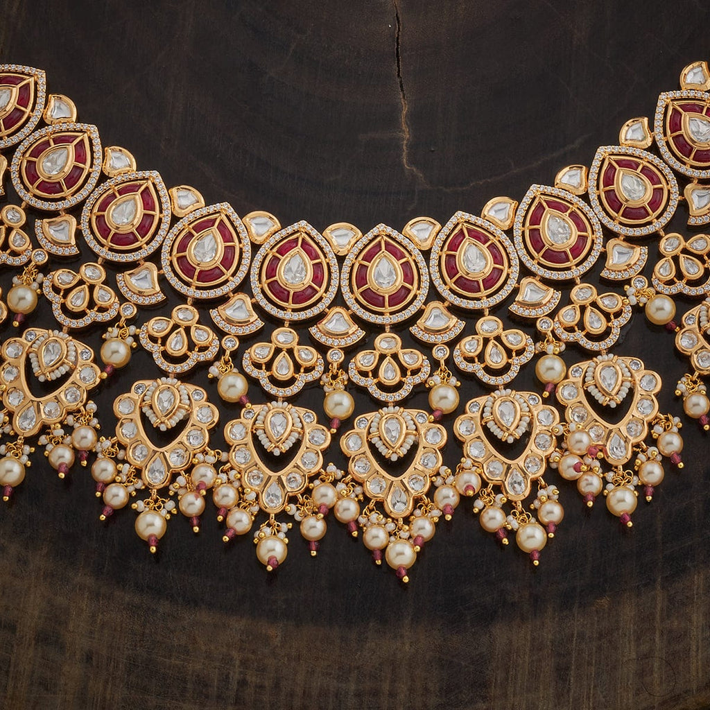 Kundan necklace crafted