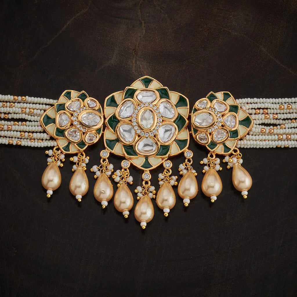 Kundan Necklace party outfit