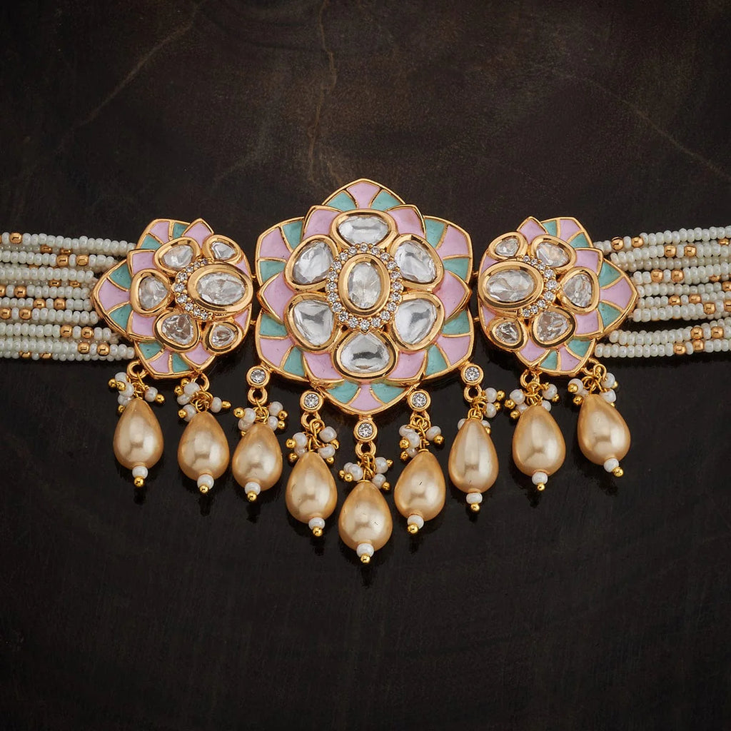 Kundan Necklace party outfit