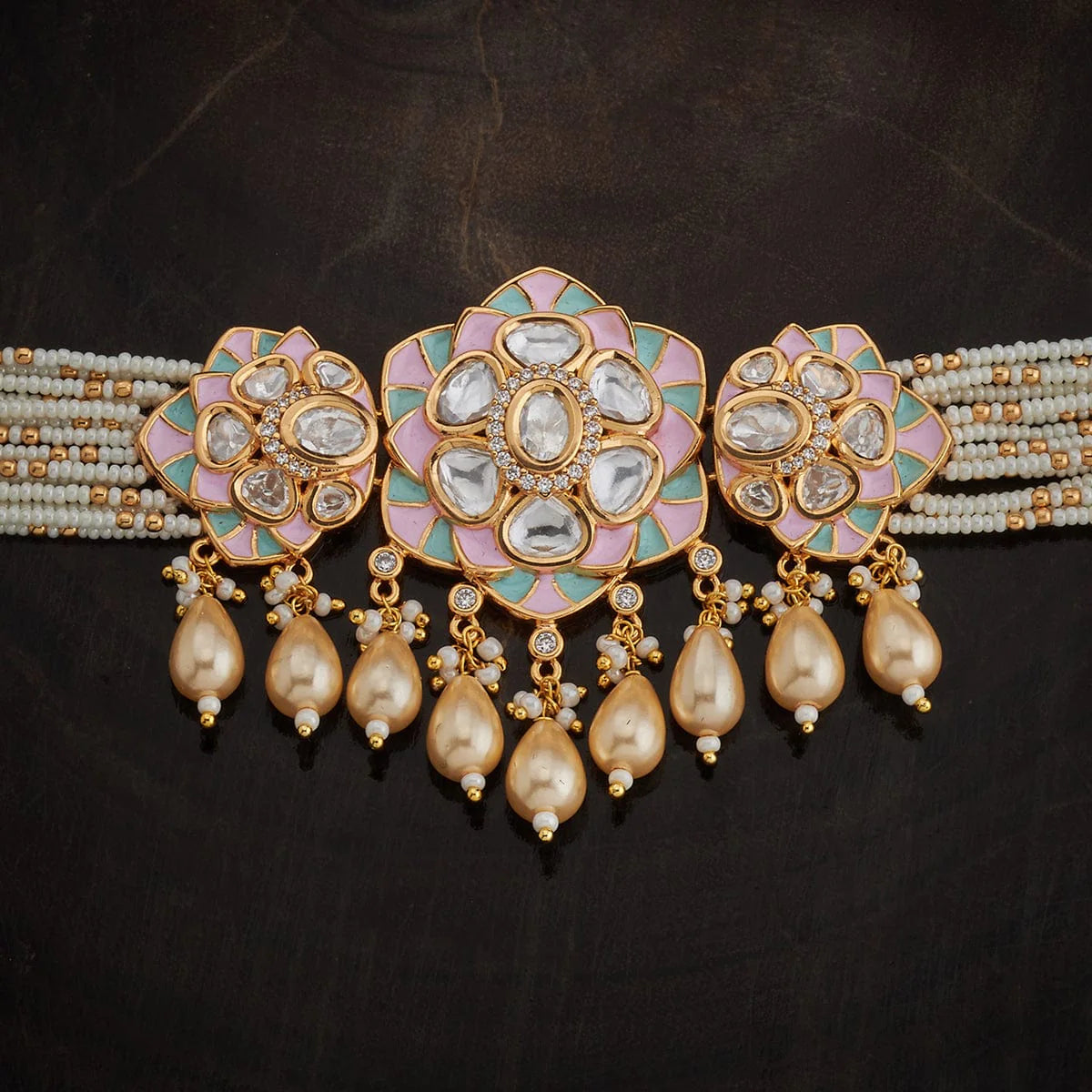 Kundan Necklace party outfit