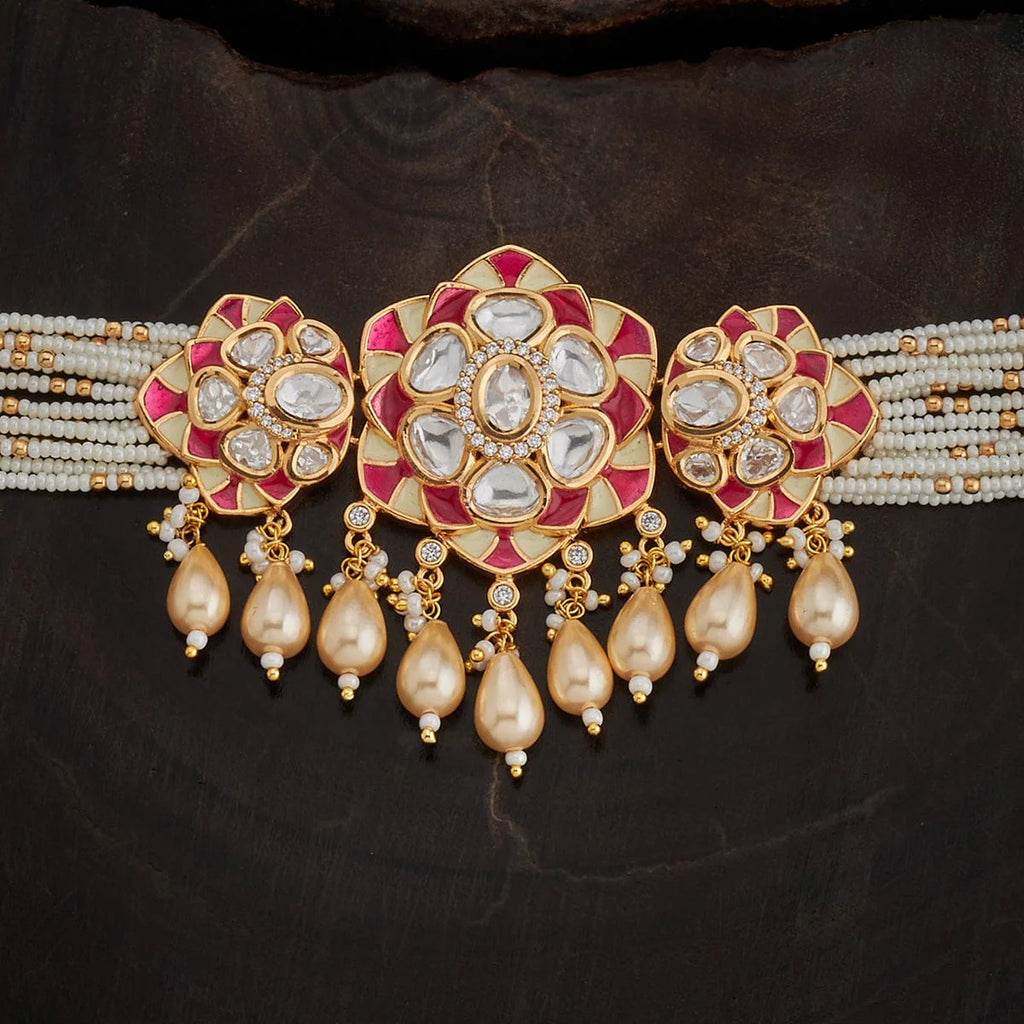 Kundan Necklace party outfit