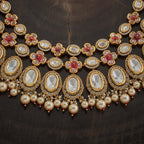 Kundan Necklace hanging earrings