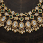 Kundan Necklace hanging earrings