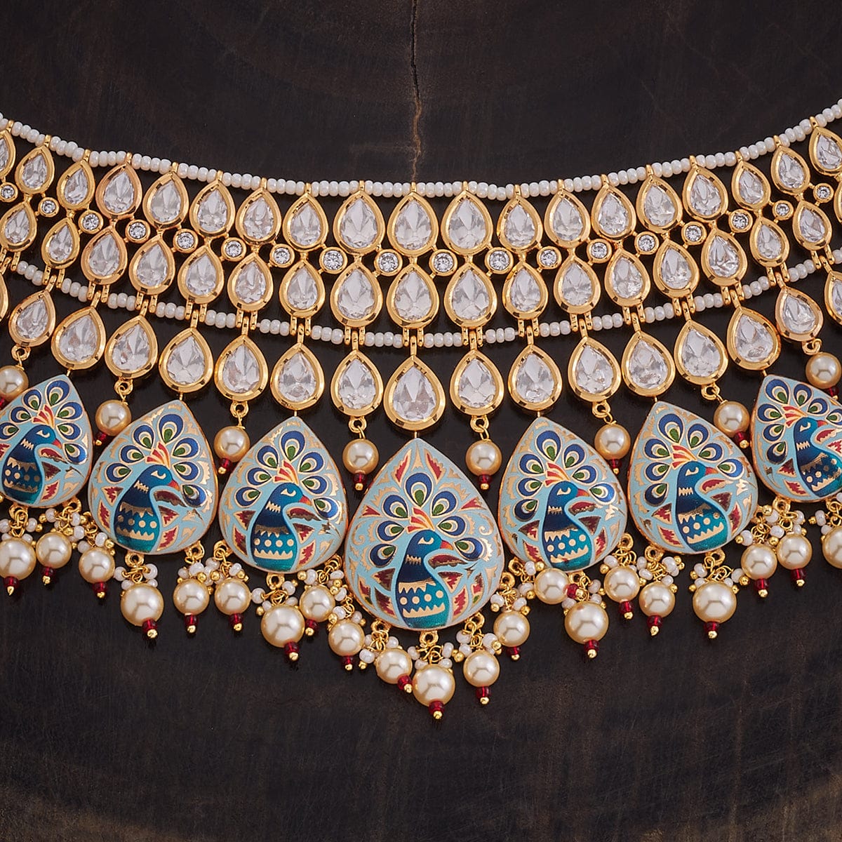 Kundan Necklace Meenakari Bridal