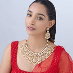 Kundan Necklace radiating Meena polishes