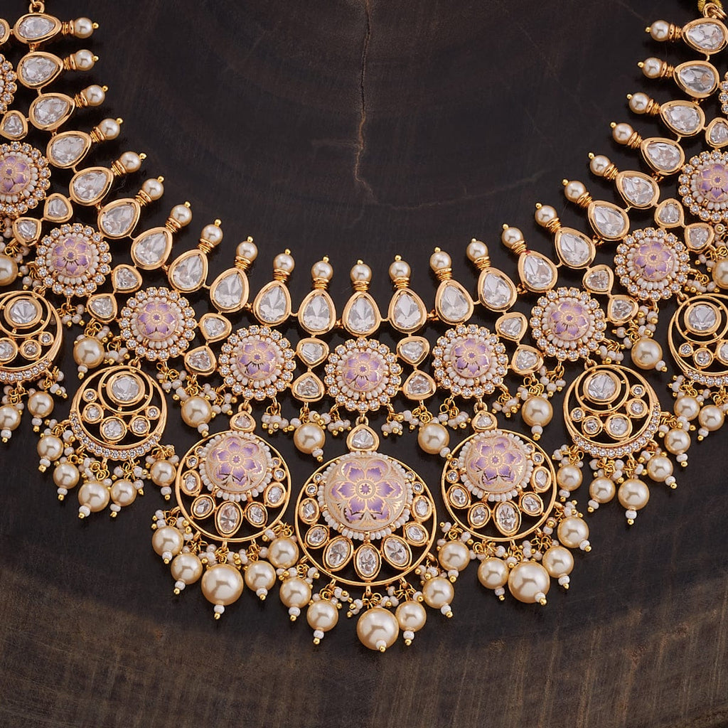 Kundan Necklace radiating Meena polishes