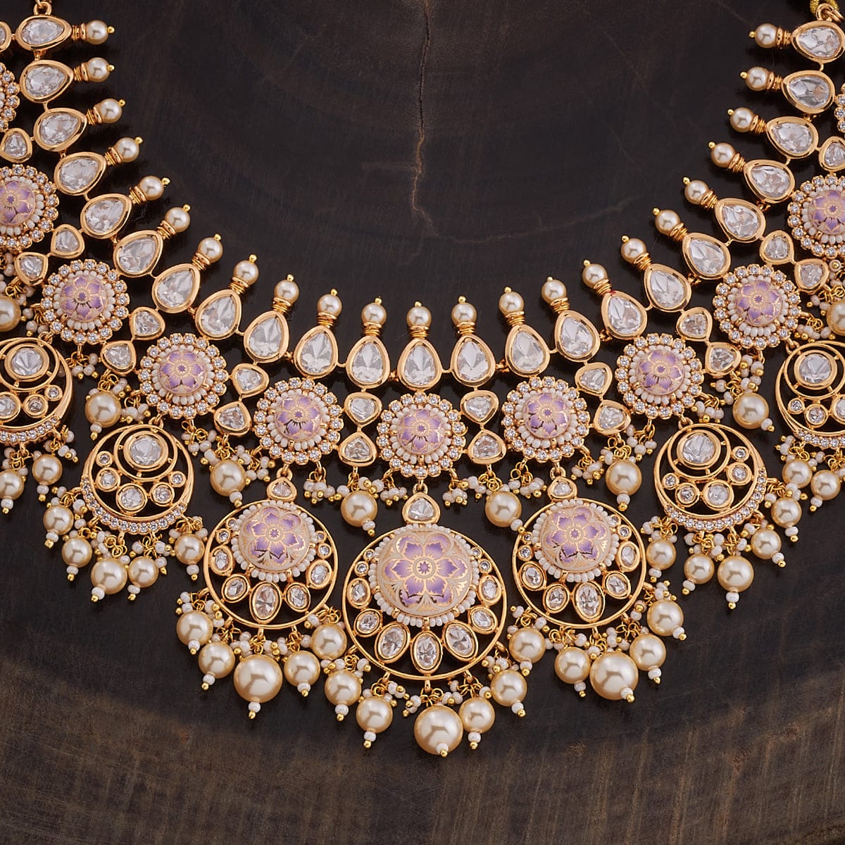 Kundan Necklace radiating Meena polishes