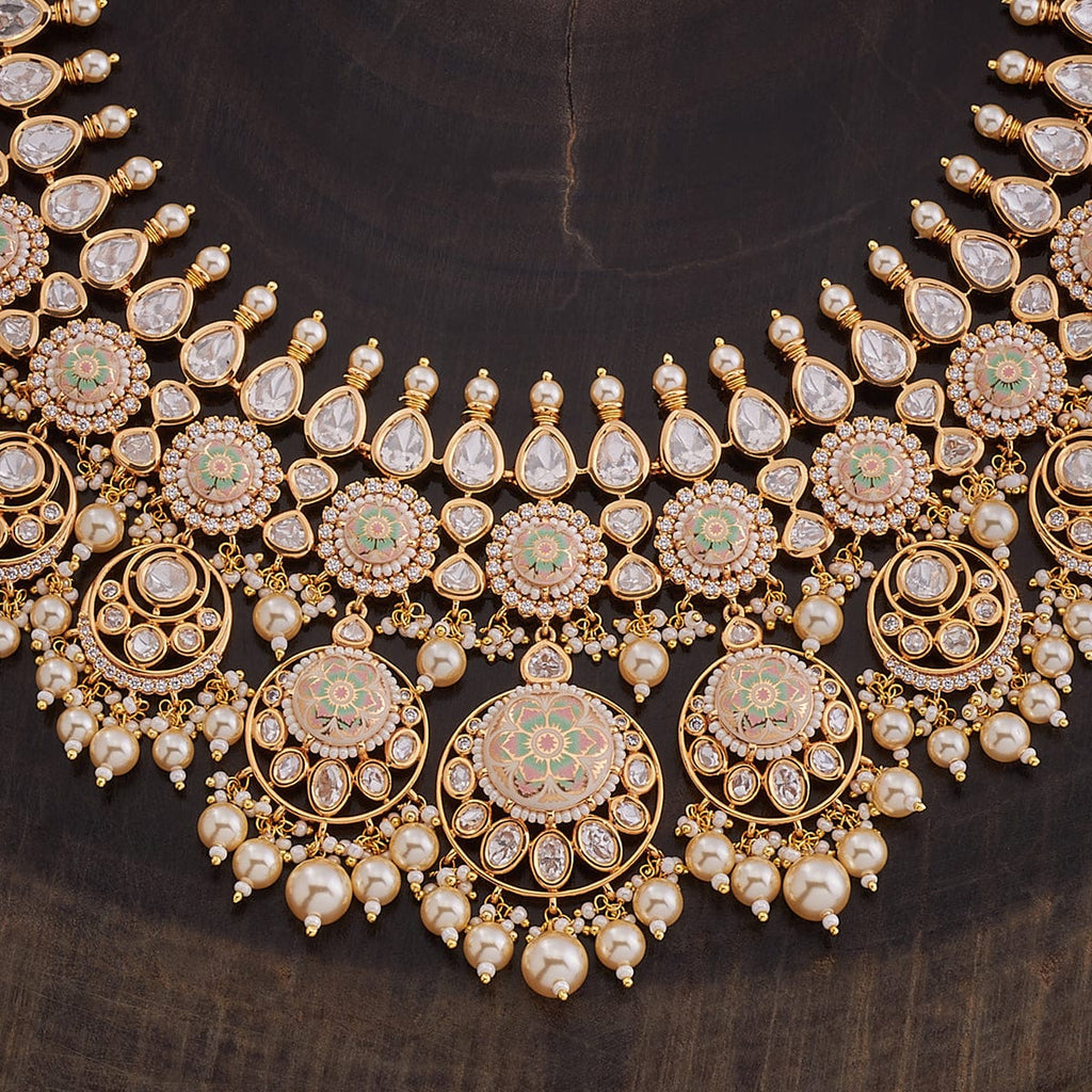 Kundan Necklace radiating Meena polishes