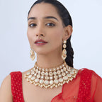 Kundan Necklace Meena polish