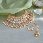 Kundan Necklace Meena polish