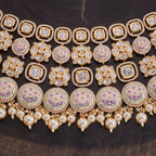 Kundan Necklace Meena polish