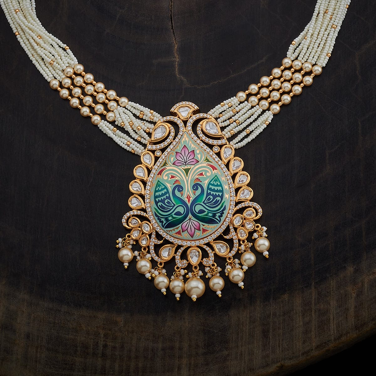 Kundan Necklace marvelous peacock design
