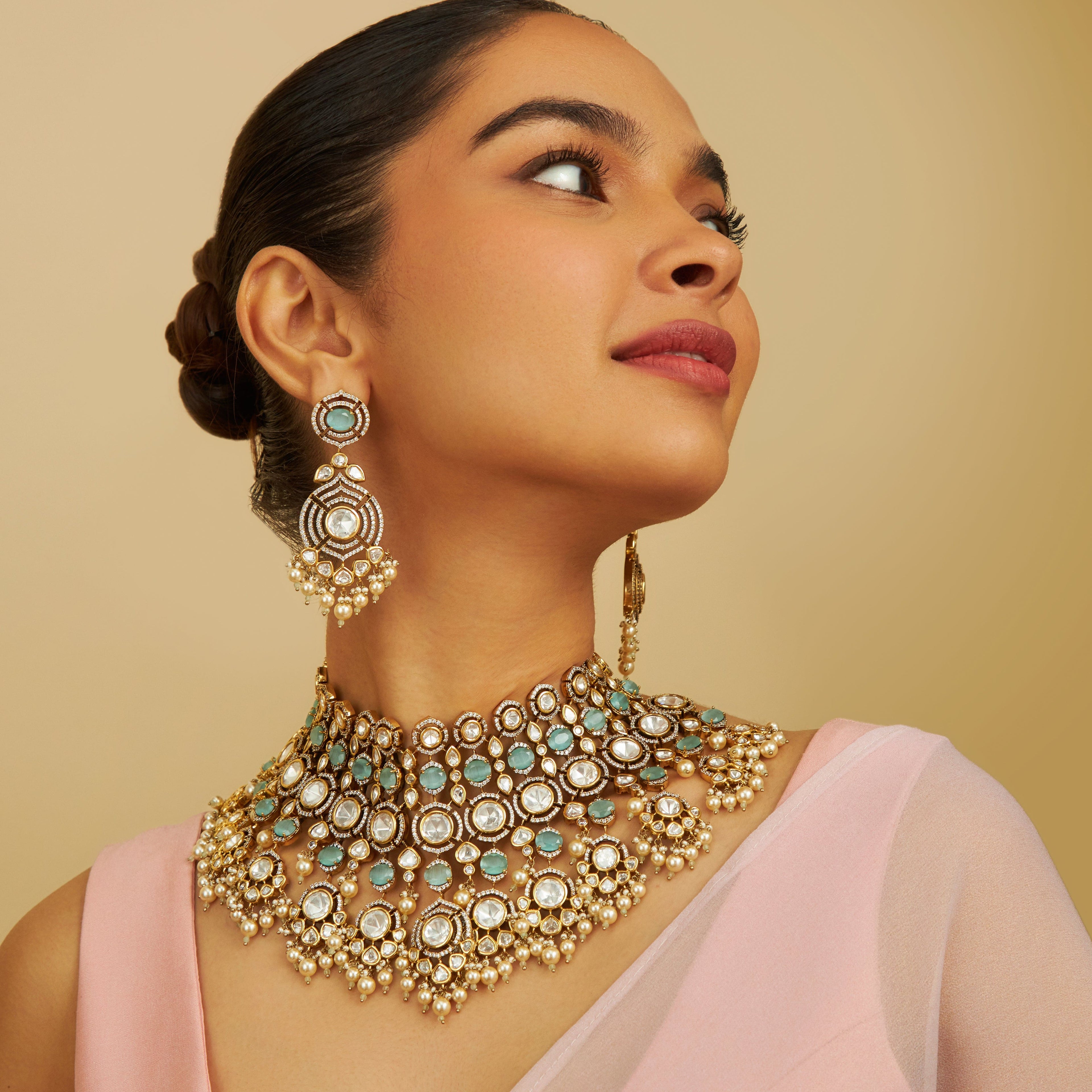 Kundan Necklace victorian-polished