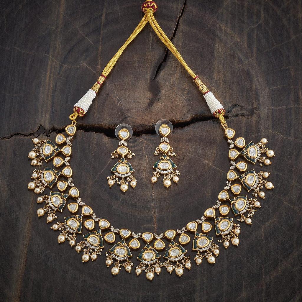 Kundan Necklace Hangings Push Back