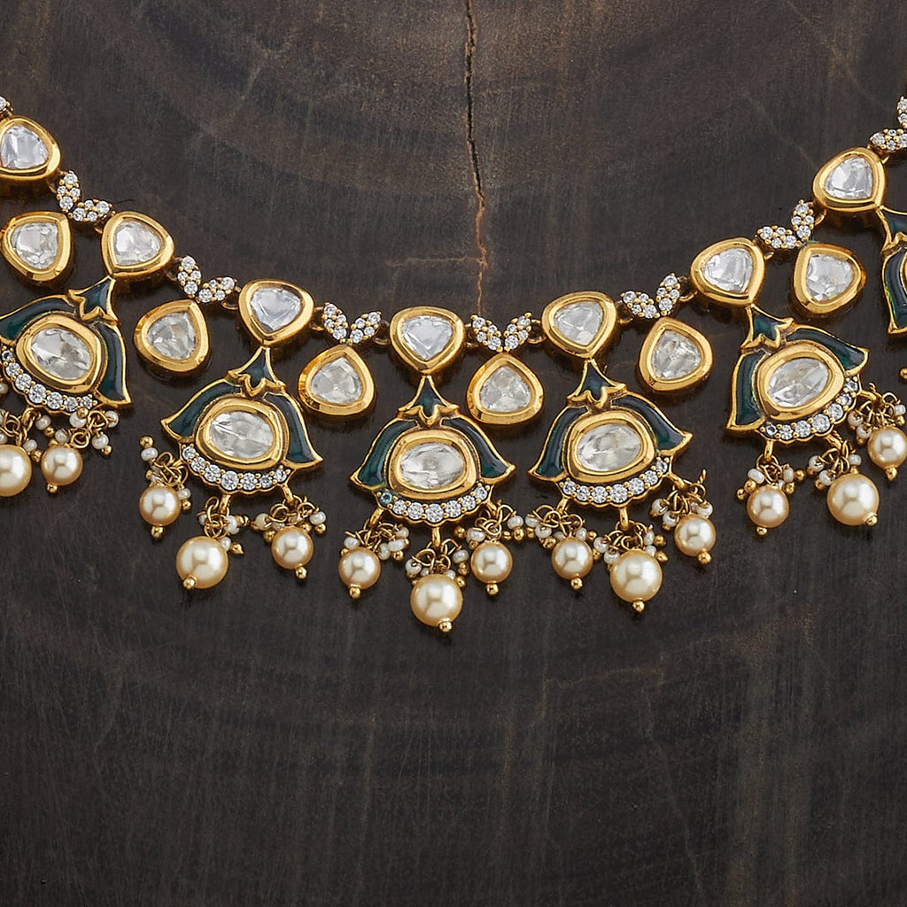 Kundan Necklace Hangings Push Back