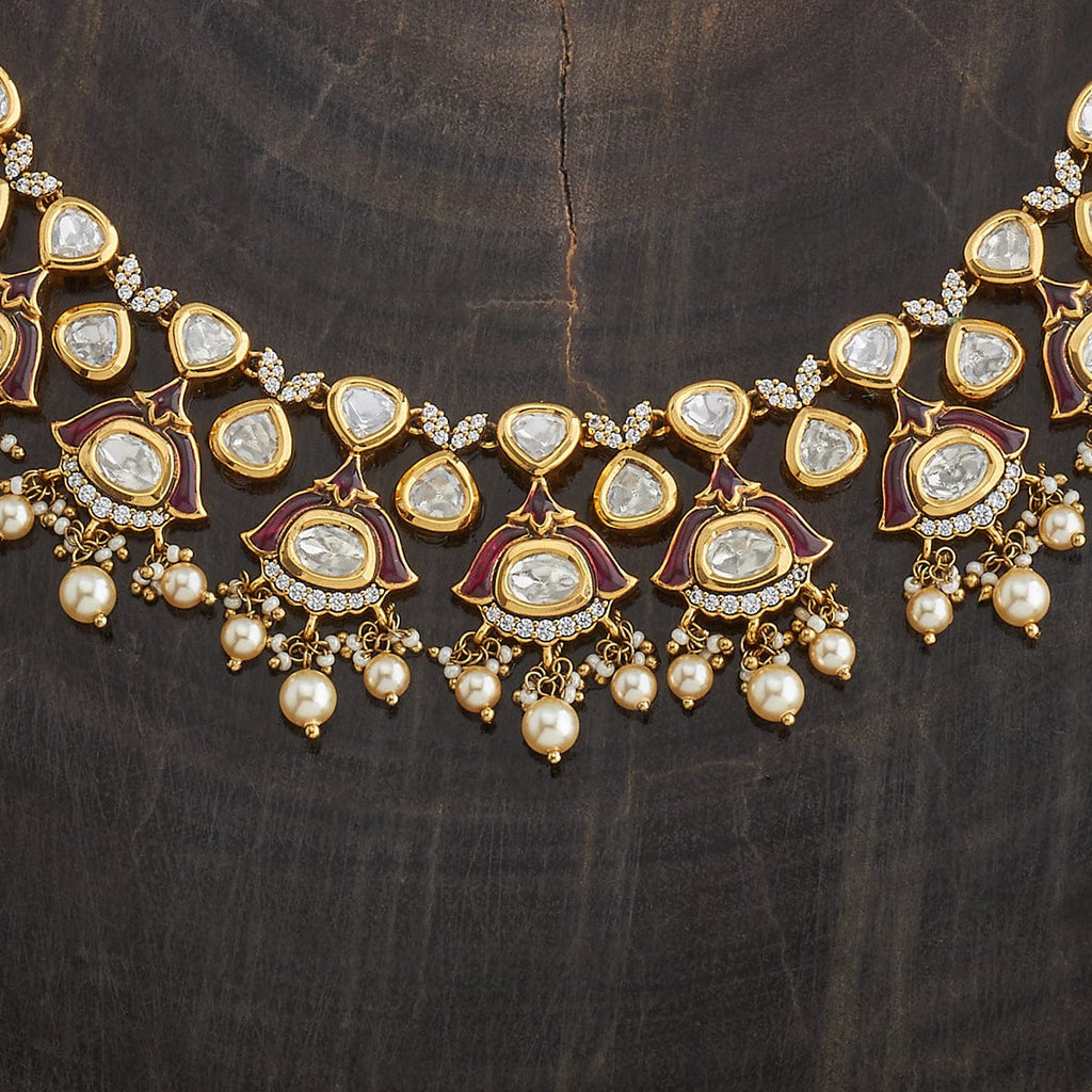 Kundan Necklace Hangings Push Back