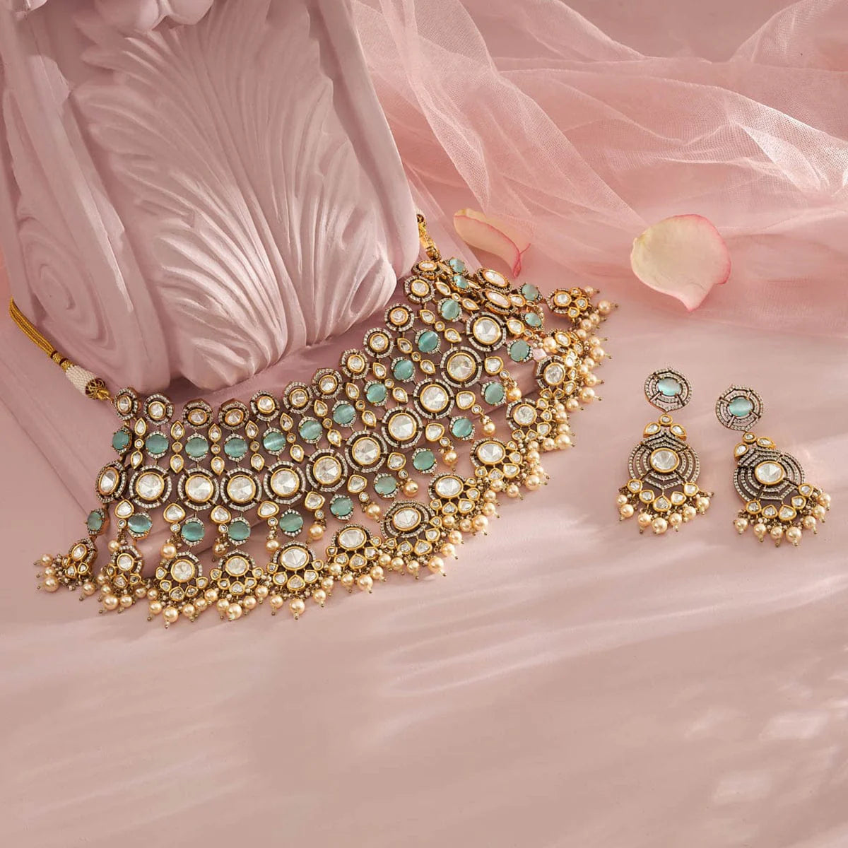 Kundan Necklace victorian-polished