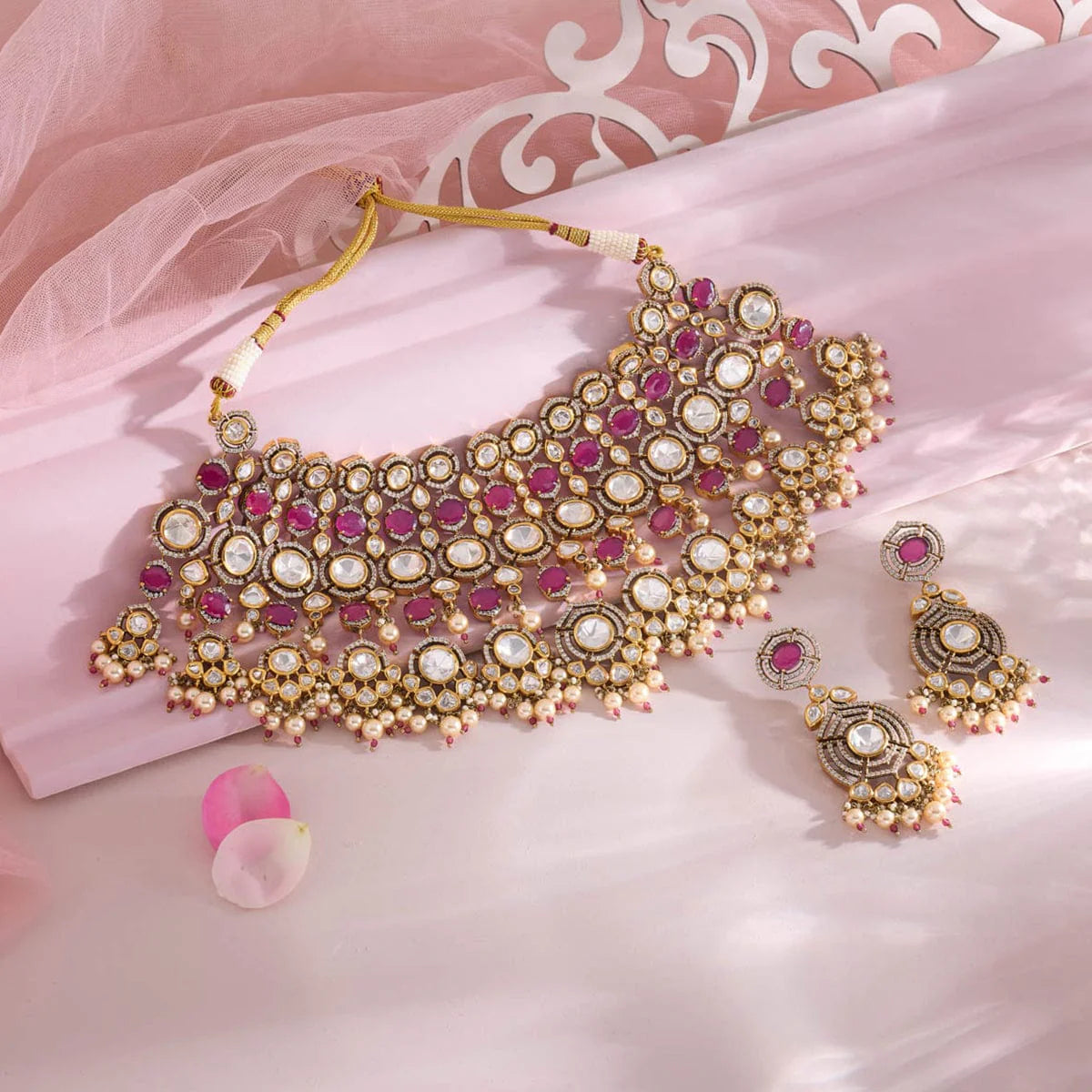 Kundan Necklace victorian-polished