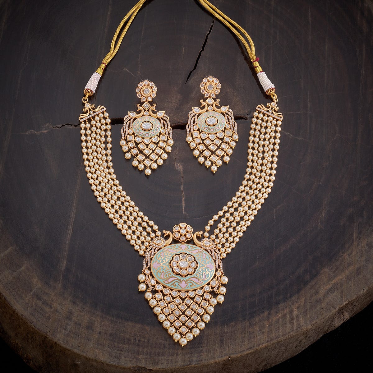 Kundan Necklace gold and silver