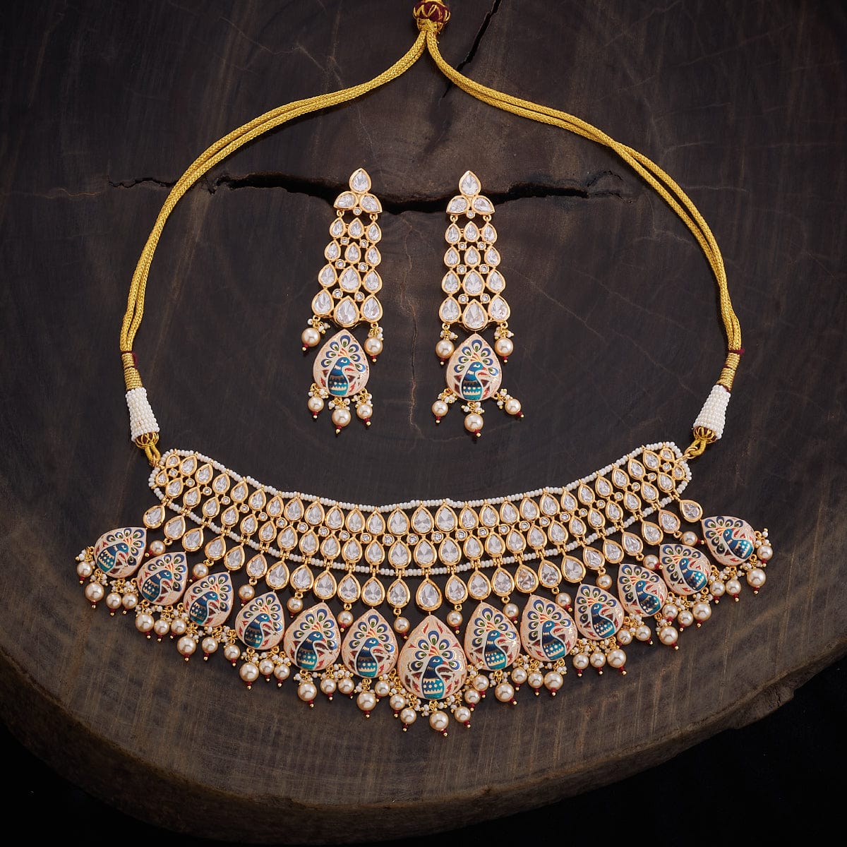 Kundan Necklace Meenakari Bridal