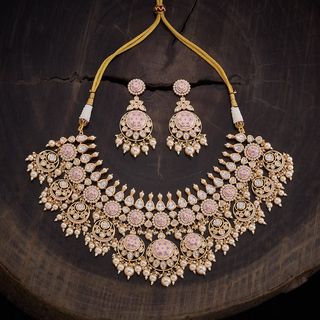 Kundan Necklace radiating Meena polishes