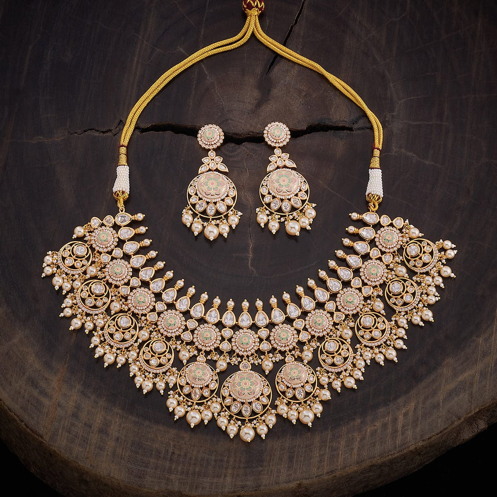 Kundan Necklace radiating Meena polishes