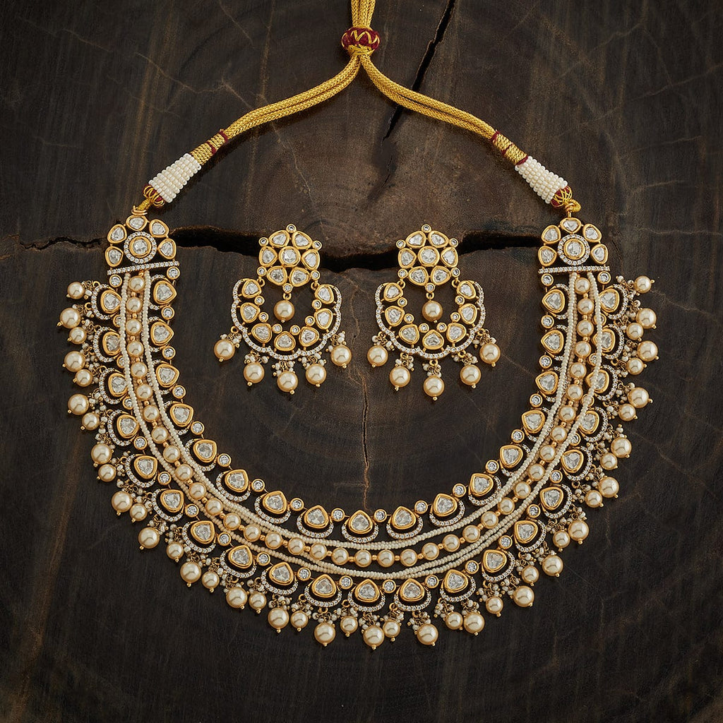 Kundan Necklace Short Adjustable