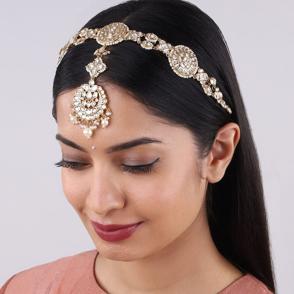 Kundan Tikka Sheeshphool Maang Tikka design