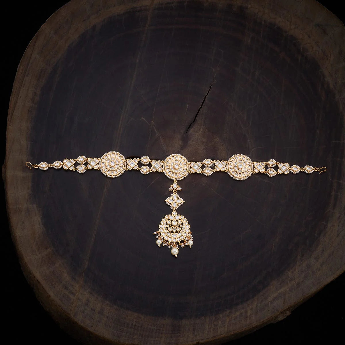 Kundan Tikka Sheeshphool Maang Tikka design