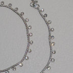 Silver Plated Polki Anklet, Payal for Women, Ankle Bracelet, Jhanjar, Trendy Jewelry