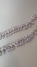 Indian Payal silver ghungaroo plated anklet pearls payal traditional payal classic payal fancy reverse ad jhanjhar rhinestone payal