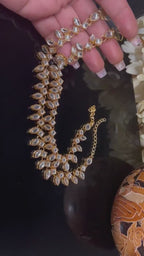 AD Diamond Anklet Kundan PayalGold Anklet Antique Gold