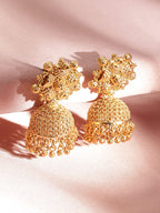 Gold-Plated Artificial Beads Beaded Royalty Exquisite Necklace Earrings