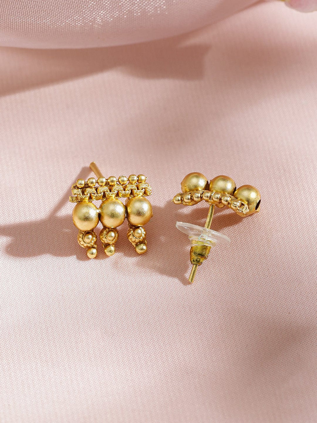 Gold Plated Golden Beaded Handcrafted Traditional Temple Jewelry Set style and personality